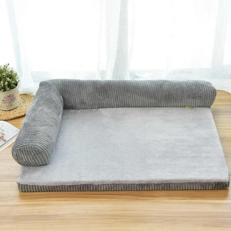 Corduroy Dog Sofa Bed, Cozy Non-Slip Comfort - photo 6