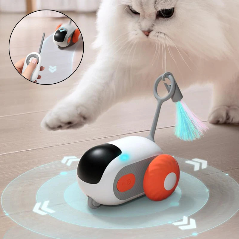 Interactive Cat Toy Car with Remote & Auto Mode - photo 1