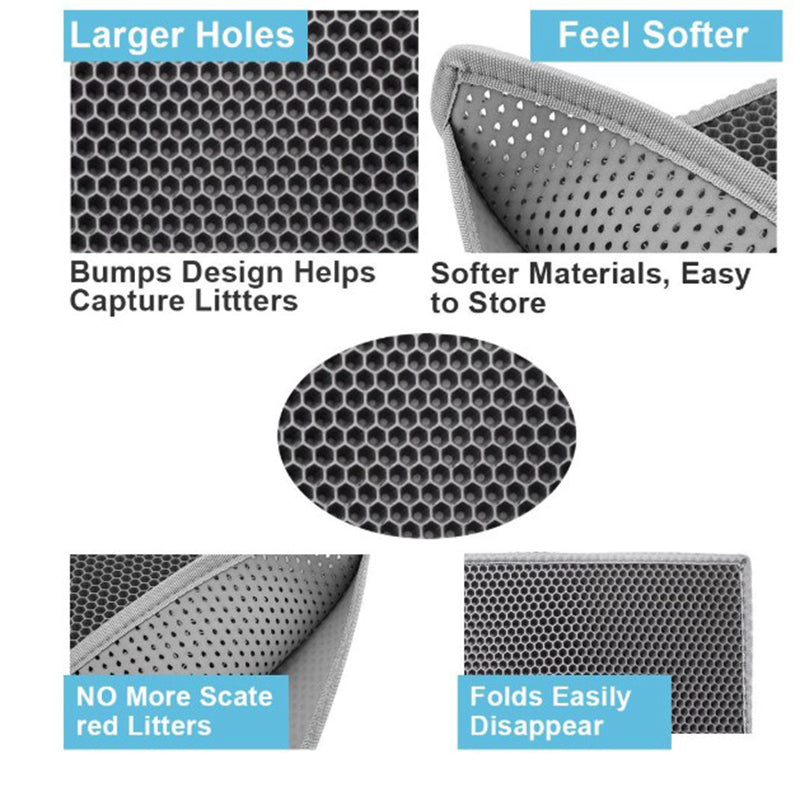 Honeycomb Cat Litter Mat, Waterproof Litter Trapper - photo 11
