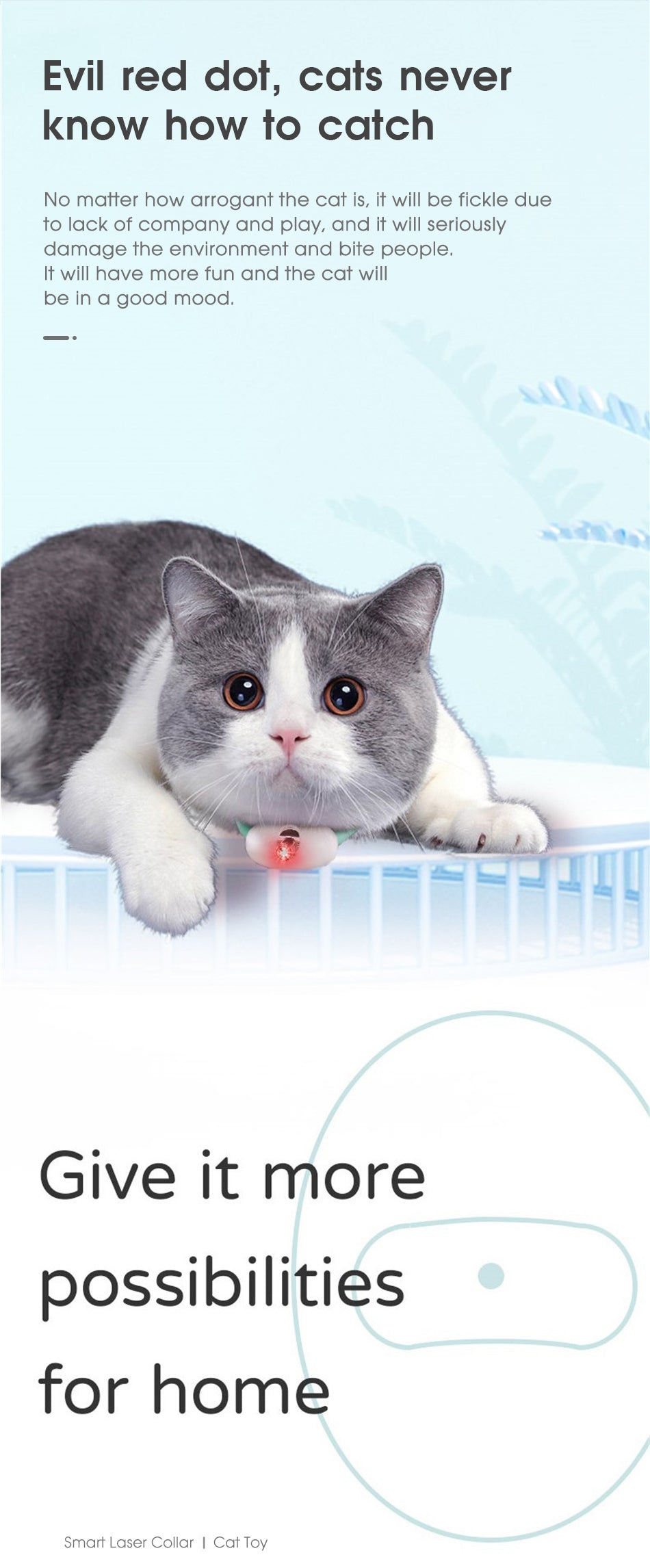 Smart Laser Cat Toy Collar - Interactive Play