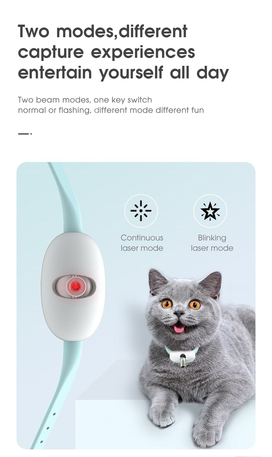 Smart Laser Cat Toy Collar - Interactive Play
