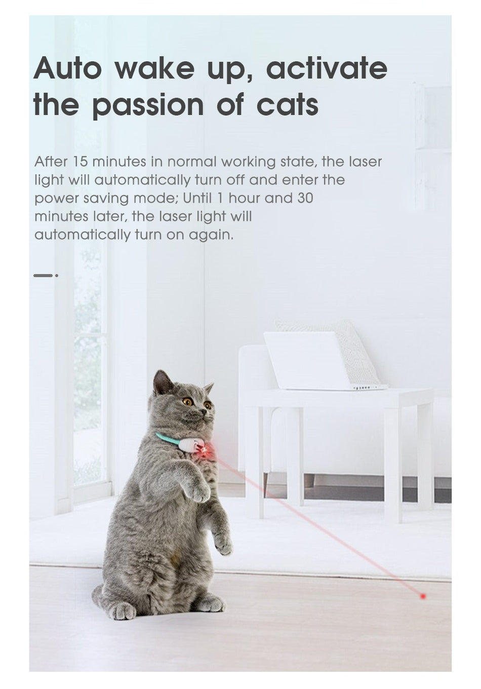 Smart Laser Cat Toy Collar - Interactive Play