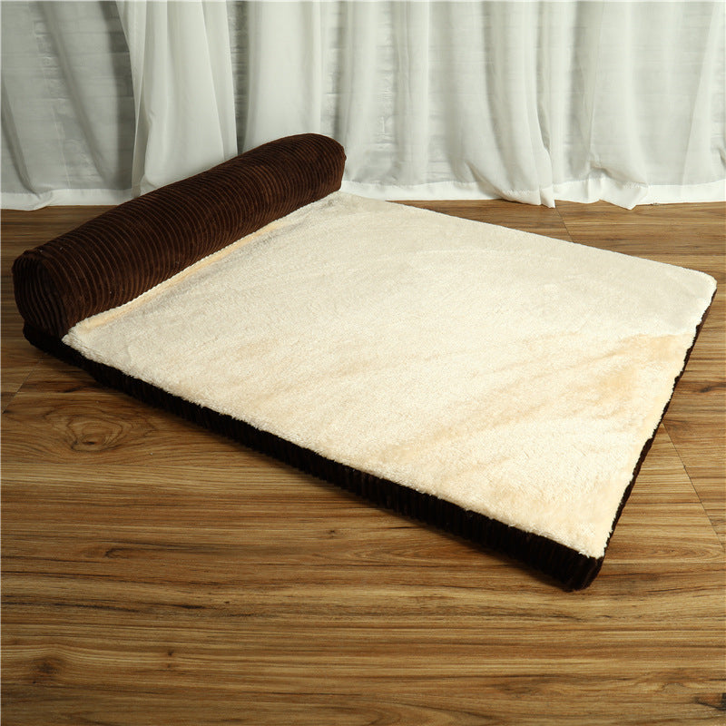 Corduroy Dog Sofa Bed, Cozy Non-Slip Comfort - photo 11