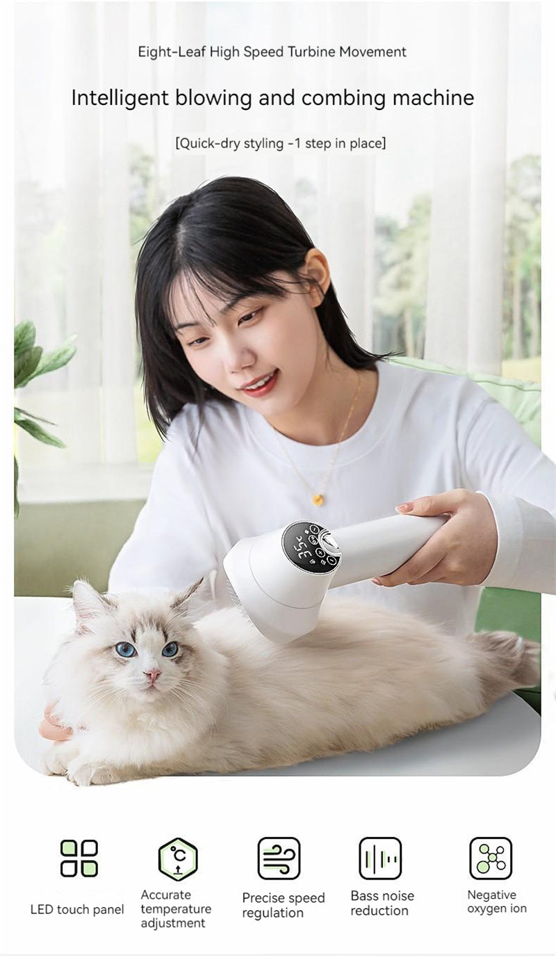 Smart Pet Hair Dryer with Built-In Comb for Dogs & Cats - photo 10