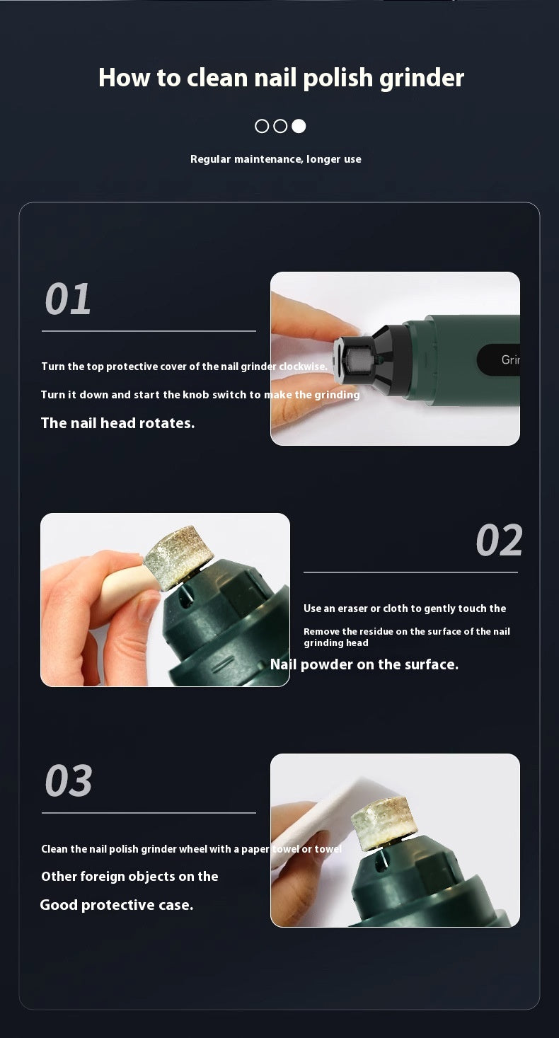 Dog Nail Grinder | Rechargeable Electric Trimmer