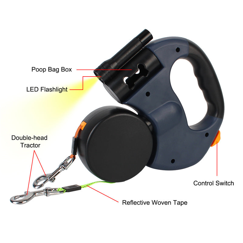 Reflective Dog Leash Retractable Small