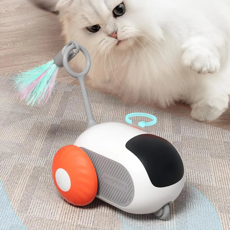 Interactive Cat Toy Car with Remote & Auto Mode - photo 2