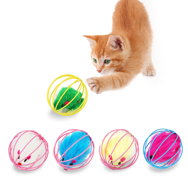 Plush Cage Mouse Cat Toy for Playful Cats - photo 1