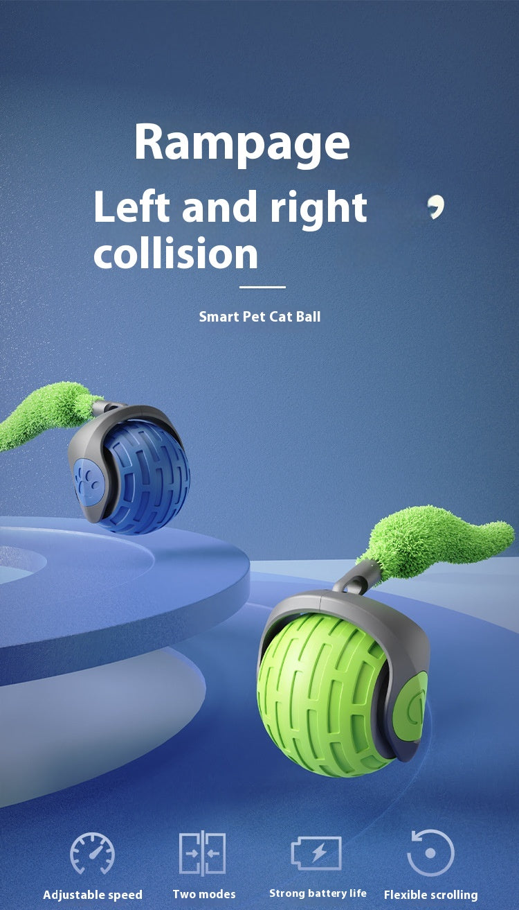 Interactive Auto-Rolling Cat Toy, USB Rechargeable - photo 12