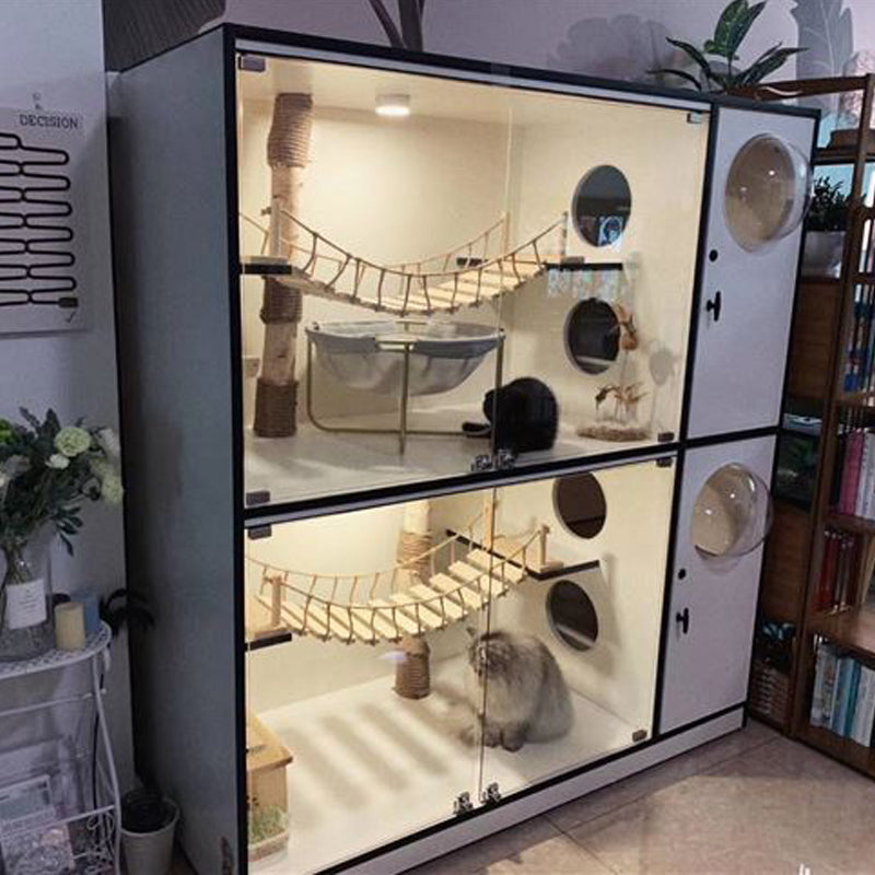 Wall-Mounted Cat Shelf - Pine Design