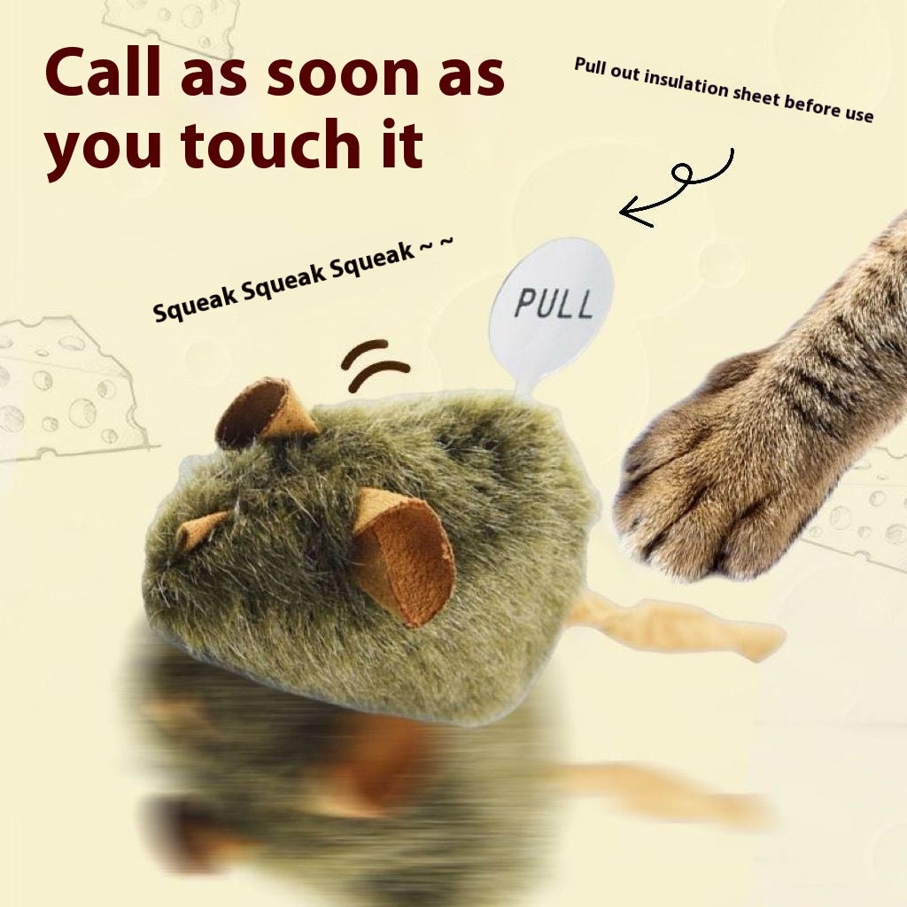Plush Squeaking Mouse Cat Toy for Playful Cats - photo 6