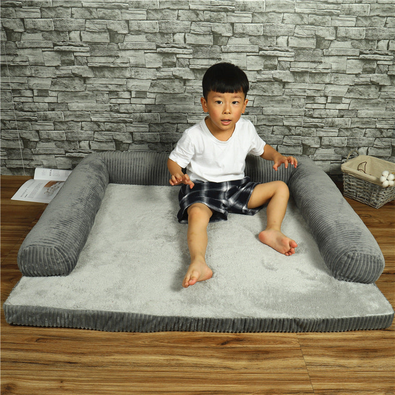 Corduroy Dog Sofa Bed, Cozy Non-Slip Comfort - photo 20