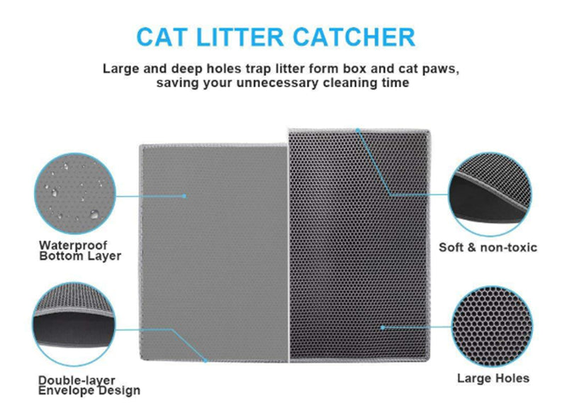 Honeycomb Cat Litter Mat, Waterproof Litter Trapper - photo 10