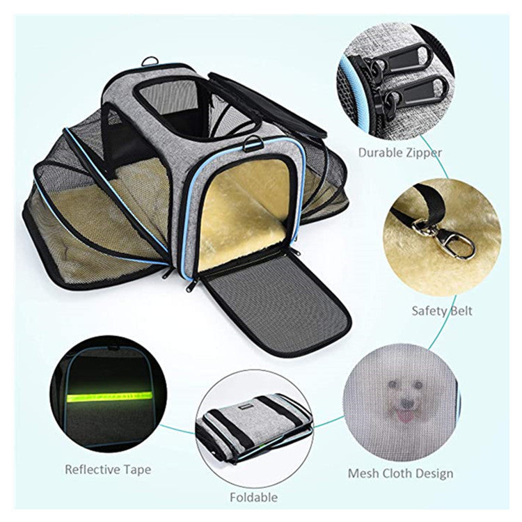 Expandable Foldable Cat Carrier for Comfortable Travel - photo 11