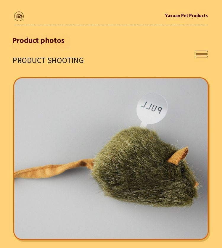 Plush Squeaking Mouse Cat Toy for Playful Cats - photo 14