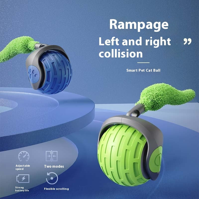 Interactive Auto-Rolling Cat Toy, USB Rechargeable - photo 5