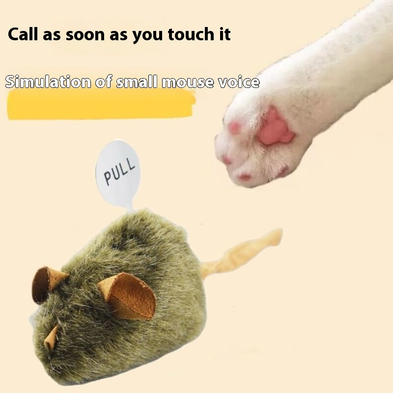 Plush Squeaking Mouse Cat Toy for Playful Cats - photo 3