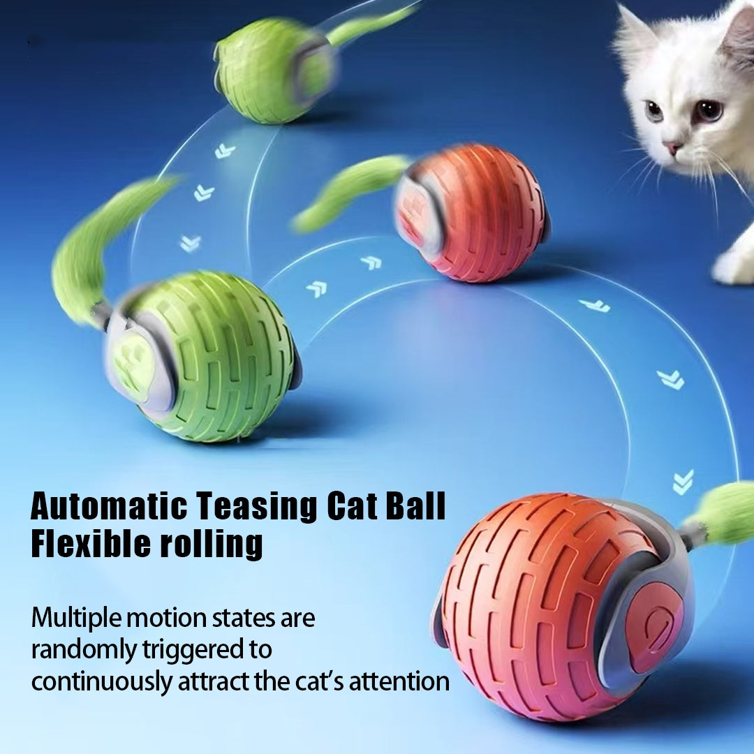 Interactive Auto-Rolling Cat Toy, USB Rechargeable - photo 2