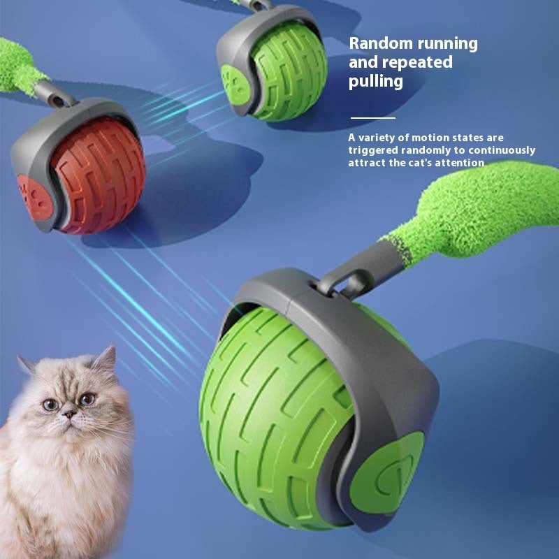 Interactive Auto-Rolling Cat Toy, USB Rechargeable - photo 3