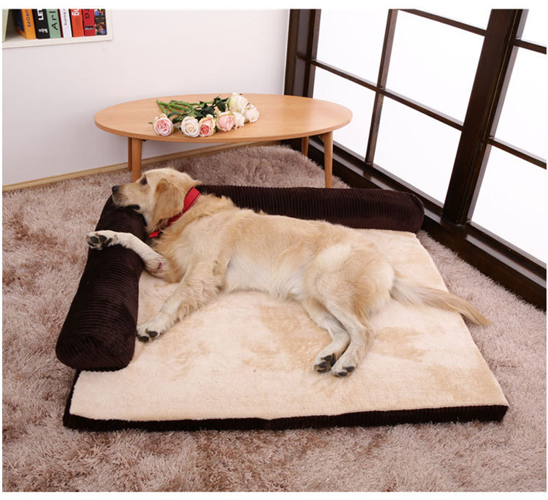 Corduroy Dog Sofa Bed, Cozy Non-Slip Comfort - photo 18