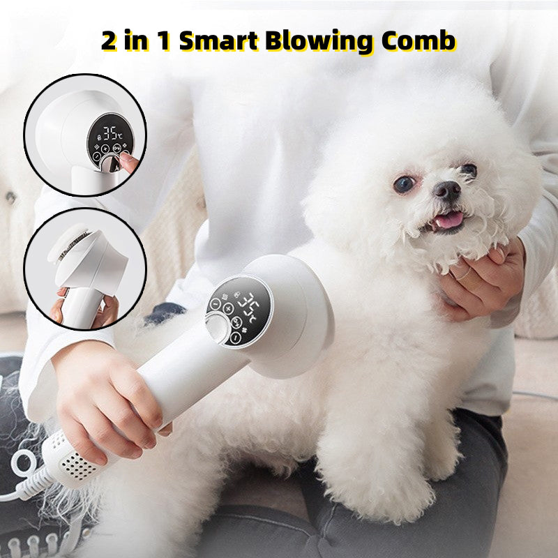 Smart Pet Hair Dryer with Built-In Comb for Dogs & Cats - photo 1